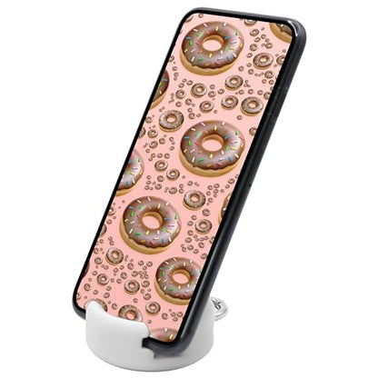 GoDonut Mini – Portable Keychain Cell Phone Stand & Holder – Desk Accessory Perfect for Travel, Office & Nightstand – Compatible with iPad mini and Smartphones - White - color: White