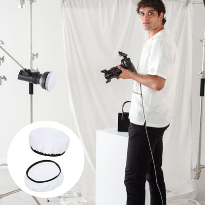 7"/18cm Light Diffuser,Soft Diffuser Lamp Cover White Lamp Shade Diffuser,Great for Studio Strobe Reflectors, Video Shooting (4Pcs) - size: 4Pcs