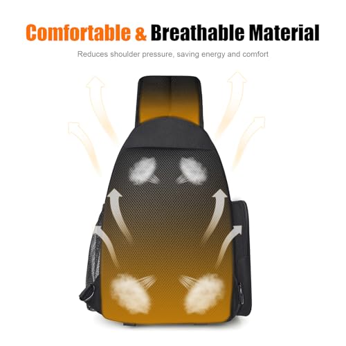 Cwatcun Sling Bag, Crossbody Case for DSLR SLR Canon Nikon Sony Mirrorless Cameras - Photography Backpack for Photographers - color: 2.0 Black