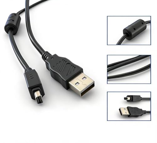 Replacement CB-USB5/6/8 Camera Charging Cable, Compatible with Olympus Tough TG-310 TG-320 TG-610 TG-630 TG-810 TG-820 TG-830 TG-835 TG-850 TG-870 (5FT)