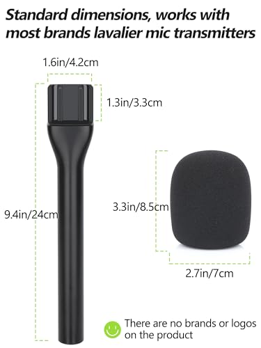 Youshares Interview Microphone Handheld Adaptor for Rode Wireless Go II/Pro/ME, Compatible with Rode Wireless Microphone - color: Mic Handle