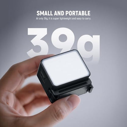 NEEWER Basics M20 Magnetic LED Camera Light Compatible with DJI OSMO Nano Action 3 4 5 Pro Cage NEEWER AC009 PRO Pocket 3 Accessories Expansion Adapter, Plastic Mini Fill Light Attachment 5600K CRI95+