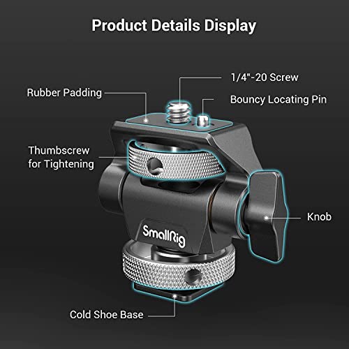 SmallRig Field Monitor Mount Holder Swivel and Tilt Adjustable with Cold Shoe Mount for 5" and 7" Monitor - style: Cold Shoe