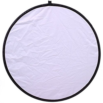5 in 1 Photo Video Reflectors 12 inch (30cm) Collapsible Multi-Disc Light Round Photography Reflector with Bag -Translucent, Silver, Gold, White and Black - size: 12"/30cm