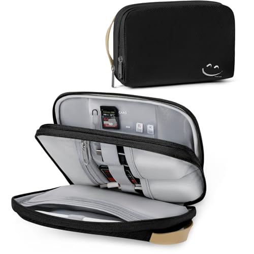 Travelkin Travel Cord Organizer, Electronic Organizer Travel Case, Cable Organizer Bag For Cords,Chargers Phone, Sd Card,Usbs - color: 1-Volcanic Black, size: Medium