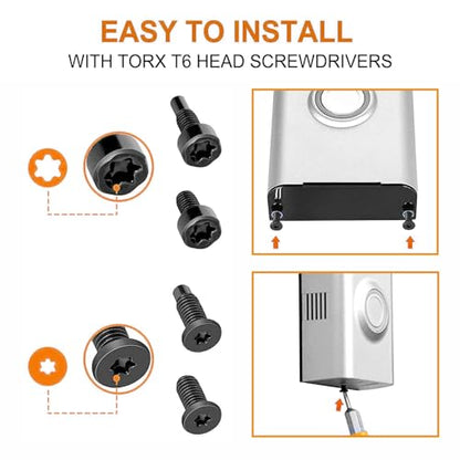 Video Doorbell Screws,Video Doorbell Replacement Screws- Fits All Video Doorbell Models (4Set /20pcs) (Black)