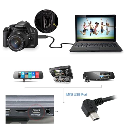 JSER Mini USB2.0 5Pin Type-B Male 90 Degree Right Angle to USB 2.0 Type-A Male Power Data Cable 480Mbps Compatible with Computer Camera Laptop Desktop MP3 MP4 (Right Angle 1.6ft/0.5m) - size: 0.5m, style: Right Angle