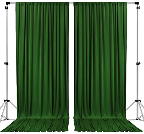 AK TRADING CO. 10 feet x 10 feet Valley Green Polyester Backdrop Drapes Curtains Panels with Rod Pockets - Wedding Ceremony Party Home Window Decorations - color: Valley Green, size: 60"W x 120"L (Pack of 2)