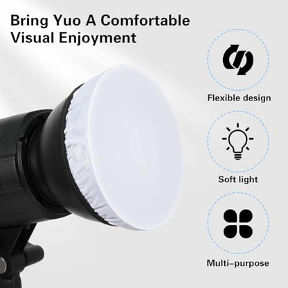 7"/18cm Light Diffuser,Soft Diffuser Lamp Cover White Lamp Shade Diffuser,Great for Studio Strobe Reflectors, Video Shooting (4Pcs) - size: 4Pcs