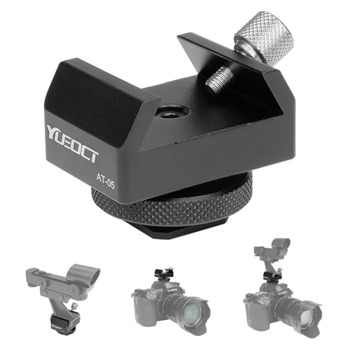 Metal Telescope Finderscope Mount Adapter Finder Scope Base Dovetail Bracket with 1/4" Threaded Hole for Video DSLR Mirrorless Camera Flash Hotshoe Coldshoe Hot Cold Shoe Sky Astrophotography