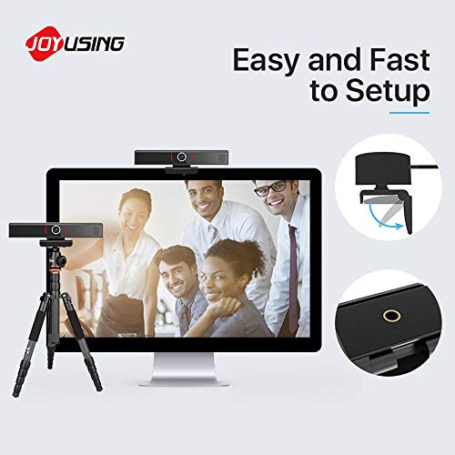 JOYUSING All-in-One Video and Audio Conferencing System 1080P HD Conference Webcam with Microphone and Speaker for Small Meeting Rooms Wide Angle (Black)