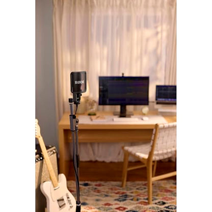 Rode NT-USB+ Professional USB Condenser Microphone Bundle with StreamEye BOOMARM1 27-Inch Boom Arm and SC27 USB-C Cable — Aphex DSP Studio Mic for Podcasting, Streaming, Voice Over, Recording
