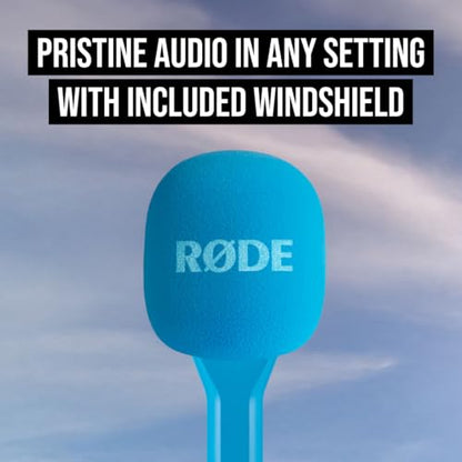 RØDE Interview GO Handheld Adaptor for RØDE Wireless Microphones (Blue) - color: Blue