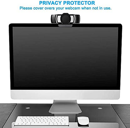 2 Pack Universal Webcam Cover, Desktop Computer External Webcam Lens Covers Shutter Cap Hood, Streaming Web Camera Privacy Cover Clip Compatible with Logitech HD Pro Webcams C270/C615/C920/C930e/C922X
