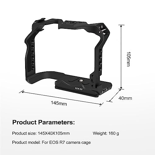 EOS R7 Camera Cage, EOS R7 Cage for Canon EOS R7 Camera Case Camera Rig Cold Shoe