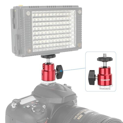 CAMVATE 1/4"-20 Mini Ball Head & Shoe Mount Adapter-3667