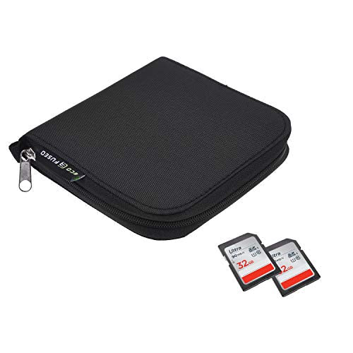 Eco-Fused Memory Card Case - Fits up to 44x SD, SDHC, Micro SD, Mini SD and 4X CF - Holder with 44 Slots - color: Black / 44 slots - 1 pack