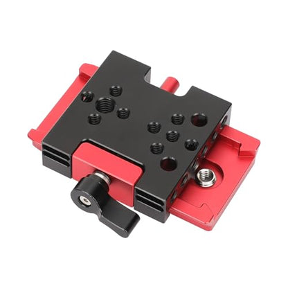 CAMVATE Quick Release Mount Base QR Plate Replacement Converter for Manfoto(Red)-3711