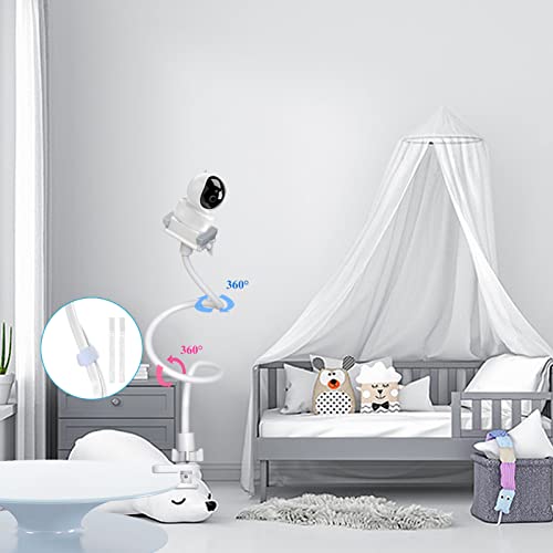 Baby Camera Monitor Mount Flexible Holder Stand Compatible with Momcozy,HelloBaby HB6550/HB65/HB66/HB6560/iFamily,Blemil,GoodBaby,OKAIDI,ANMEATE, Infant Optics Cameras and with 1/4" Baby Cameras Stand - size: 1 Count (Pack of 1)