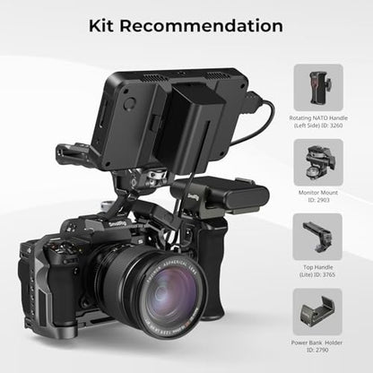 SmallRig X-H2 / X-H2S Camera Full Cage for FUJIFILM X-H2 / X-H2S, Aluminum Alloy Video Making Camera Rig with Cable Clamp for HDMI and HawkLock Quick Release Interface - 3934B