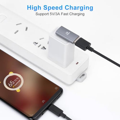 90 Degree USB3.0 Adapter (2 Pack), Left Angle and Right Angle 3.0 USB A Male to Female Converter Extender for PC, Laptop, USB A Charger, Power Bank and More, USB3.0 Expansion Adapter - style: 3.1USBm-USBf-MD