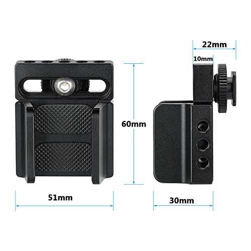 CAMVATE SSD Holder Clamp Adjustable(33~60mm) with 1/4"-20 Mounting Points | Shoe Mount Connector