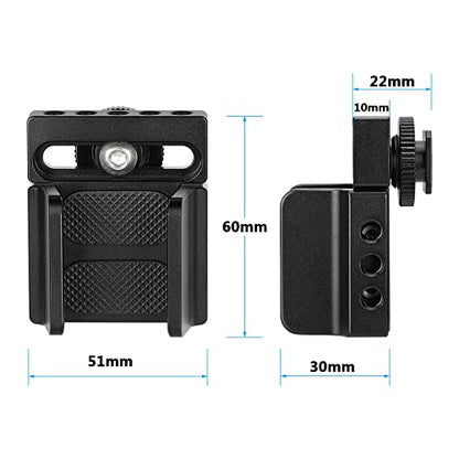 CAMVATE SSD Holder Clamp Adjustable(33~60mm) with 1/4"-20 Mounting Points | Shoe Mount Connector