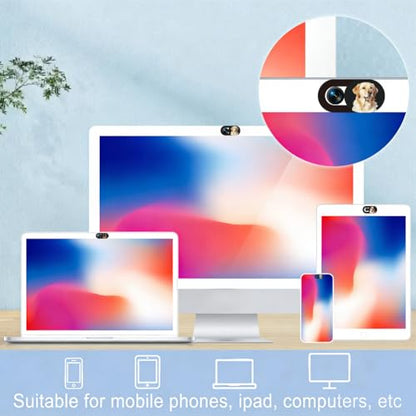 6Pcs 6 Styles Dog Camera Cover Slide Cute Laptop Accessories 0.04 Inch Ultra Thin Webcam Cover Slide Dog Phone Computer Camera Privacy Blocker for Laptop Desktop Computer Notebook Mini PC - color: Dog-2