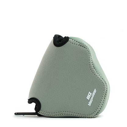 MegaGear ''Ultra Light'' Neoprene Camera Case Bag with Carabiner for Canon PowerShot SX540 HS, SX530 HS, Canon PowerShot SX420 is, SX410 is Digital Cameras (Grey) (MG507), PU Leather - color: Grey