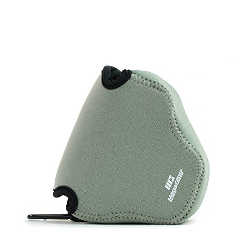 MegaGear ''Ultra Light'' Neoprene Camera Case Bag with Carabiner for Canon PowerShot SX540 HS, SX530 HS, Canon PowerShot SX420 is, SX410 is Digital Cameras (Grey) (MG507), PU Leather - color: Grey