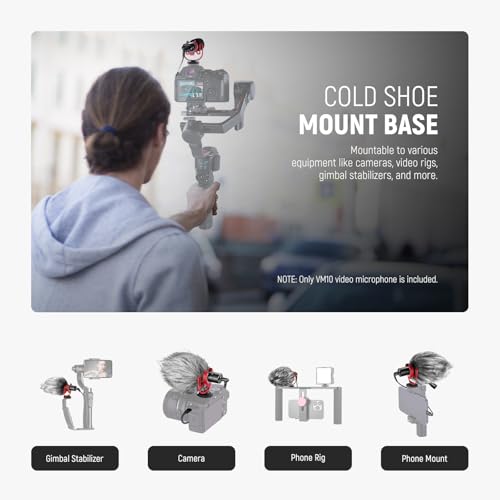 NEEWER Plug & Play Vlog Microphone for Camera, 20-20KHz Mini Supercardioid Mic Compatible with Sony Canon Nikon iPhone Samsung Android Tablet Mac with 3.5mm TRS USB C OTG Shock Mount Windscreen, VM10 - style: VM10