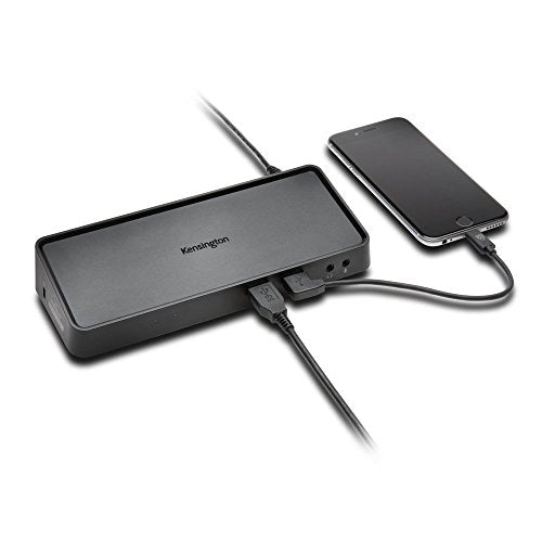 Kensington USB 3.0 Dual Display Docking Station, Dual 2K at 60Hz, 85W PD, Compatible with MacBook M1/M2/M3/M4, Windows, and Surface Laptops (K33997WW) Black