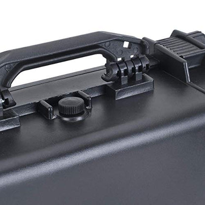 MEIJIA All Weather Portable IP67 Waterproof Protective Case, Hard Camera Case with customizable foam, Perfectly Protection of Camera, Drones,Pistols,Lens,Equipments,Black,18.5 x14.06x6.93inches - color: Black