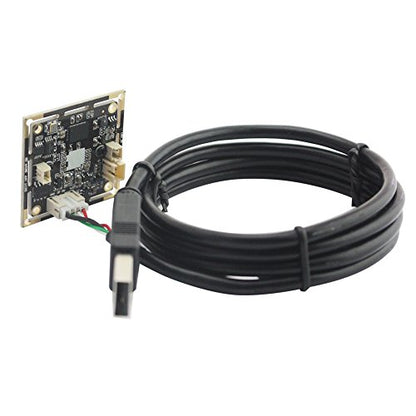 ELP 2.1mm Lens Wide Angle 1080P H.264 Microphone PC Web USB Security Camera for Computer Mini UVC USB2.0 Video Audio Webcam Board 2MP CMOS AR0330 Lightburn Laser Camera for Laptop - size: 2.1mm lens