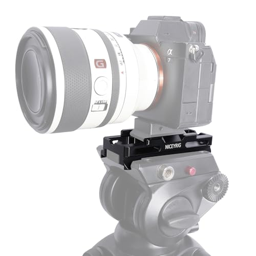 NICEYRIG Extended Quick Release Plate for Manfrotto-Style to Quick Release Clamp for Arca-Swiss, Tripod to Gimbal Adapter Applicable for DJI RS 4/4 Pro/3/3 Pro/2/RSC2, Ronin S - 563