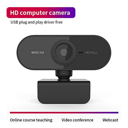LICAEVEY HighDefinition USB Camera with Design for Clear Video Calls - Suitable for Notebooks, Desktop Computers, and Online Teaching, Black (Black)