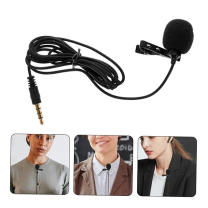 Vaguelly 3sets Professional Omnidirectional Condenser Microphone for Podcasting and Vlogging Clip Lavalier Mic Noise Reduction Compatible Smartphones and Cameras