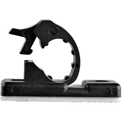 StarTech 100 Adhesive Cable Management Clips, Black, TAA, Sticky (CBMCC1) | Nylon Self Adhesive Clamp UL/94V-2 Fire Rated, Network/Ethernet/Office Desk/Computer Cord Organizer, Wire Holders - size: Small | 0.21 in. max. diameter