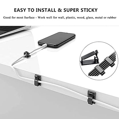 311Pcs Cable Management Organizer Kit 4 Cable Sleeve Split,53Cable Clips 12Cord Clips Holder,22 Cable Ties, 20 Adhesive Wall Cable Tie, 200Fasten Cable Ties for TV Office Home Electronics - size: 311 PCS