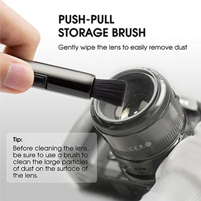 VSGO Lens Cleaning Pen with Power Switch – Compatible with Canon, Nikon, Sony Cameras, Binoculars, and AR/VR Glasses – Includes 2 Replaceable Carbon Tips (V-P03E)