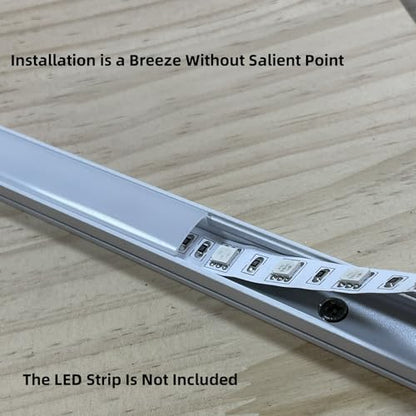 THMOOTHER LED Strip Pre-Drilled White U Channel Diffuser 10-Pack 3.28FT,Surface Mounted Tape Light Aluminum Track with Continuous Silicone Cover. Flush Installed Low Profile (White, 10X3.3FT) - color: White, size: 10X3.3FT