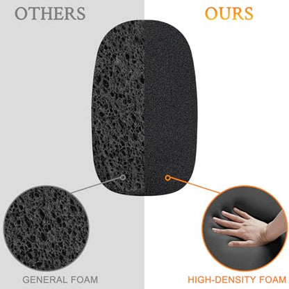 SOULWIT Mic Cover for Logitech H390/G432/G733, G/H/G Pro/Zone Series Headphones, Protective Mic Foam Cover Pop Filter Windscreen - Black(3 Small + 3 Large)