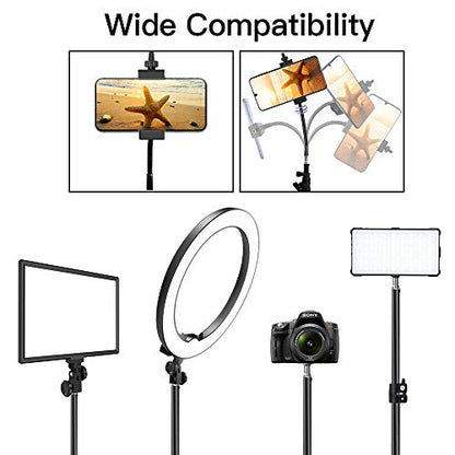 Cell Phone Tripod 27inch to 80inch Adjustable Phone Video Stand for iPhone & Camera Video Recording Vlogging/Streaming/Photography Rotatable Live Video Stand Compatible Mobile Phones