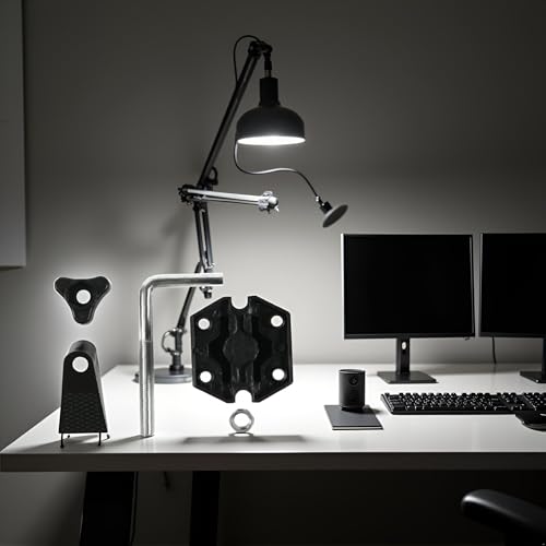 Bracket Clamp Accessories Holder Fit for Mic Clamps Fixed Metal Desk Lamp Clip Fittings Screw Camera Flash Mount Clamp Bracket Monitor Magic Socket Arm Clamp, Computer Monitor Accessories 1 Set