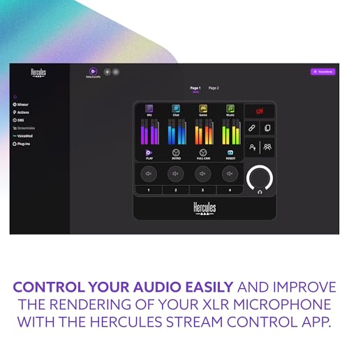 Hercules Stream Essentials Kit, Includes Stream 200 + Microphone HXD-700 XLR Microphone, 3 Months Voicemod Pro, core Streaming apps pre-Integrated (OBS, Streamlabs), Compatible with PC - style: Essentials Kit