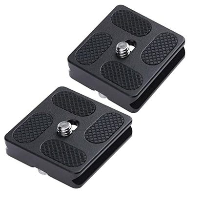Regetek Aluminum PU-40 Quick Release Plate with 1/4" Screw, Universal Slide-In 40mm*38mm QR Plate for Manfrotto Arca Swiss Benro Acratech Kirk Wimberley Gitzo RRS MARKINS SUNWAYFOTO Kangrinpoche SIRUI