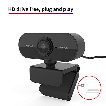 LICAEVEY HighDefinition USB Camera with Design for Clear Video Calls - Suitable for Notebooks, Desktop Computers, and Online Teaching, Black (Black)