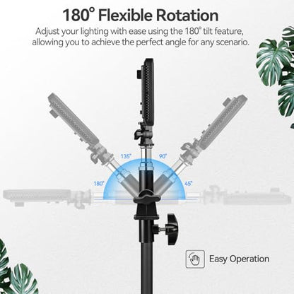 WELLMAKING 2PCS U Shape Tilt Adapter Swivel Mount Umbrella Holder Light Stand with Standard 1/4 to 3/8 inch Metal Male Screw Adapter Spigot Stud for Studio Light Stand, Hotshoe/Coldshoe Adapter