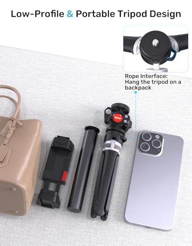 Webcam Tripod Stand, Height Extendable Tripod with 360° Swivel Balhead for Webcam/Camera/Phone, for NexiGo N60 Logitech Webcam C920 C922 C922x C925e C930 C930e C615 Brio 4K with 1/4" Thread