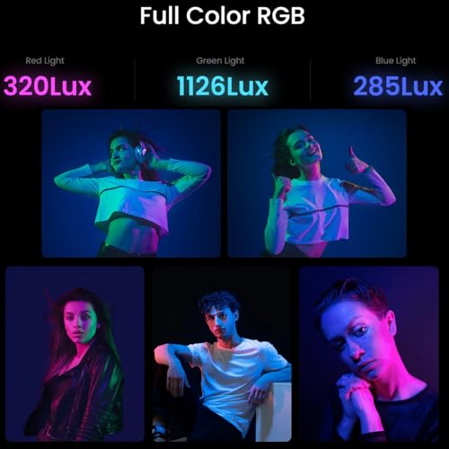 Hohem HPL-R01 Photography Lighting, On Camera Light, RGB Video Light, 130 Minutes Portable Camera Light, CCT 2500K-9000K, CRI 95+, TLCI 97+, 24 FX Effects, 10W Output for TikTok, Content Creator